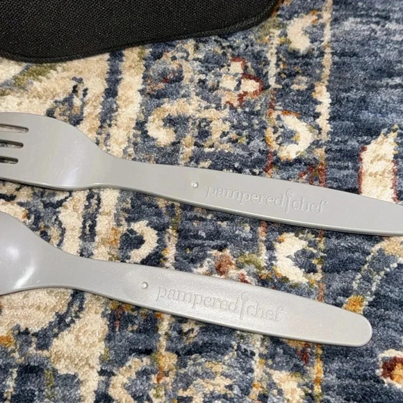 4 Piece Pampered Chef Make & Take Mason Jar Lunch Set Fork/Spoon Insulated Bag - Picture 6 of 16